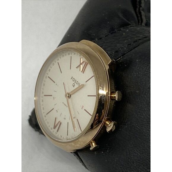 Fossil Hybrid FTW5023 Womens Black Leather Analog Dial Genuine Smart Watch CM625 - Picture 4 of 12